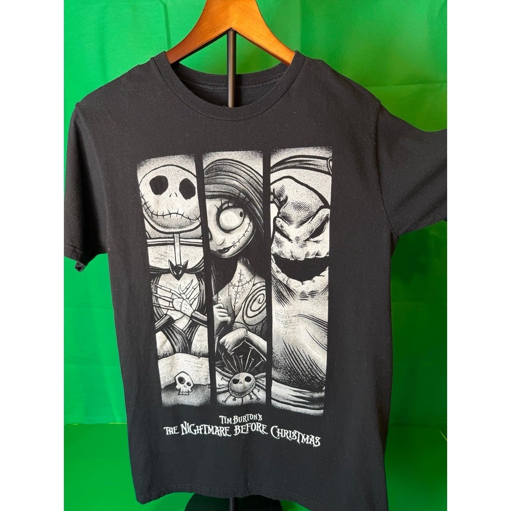Disney Nightmare Before Christmas Jack Sally Oogie Boogie T-Shirt Black Small